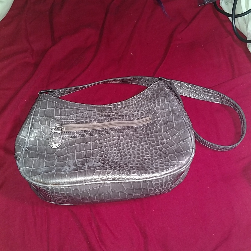 Grey Croc Print Liz Claiborne Handbag